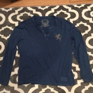 Long sleeve 1/4 button